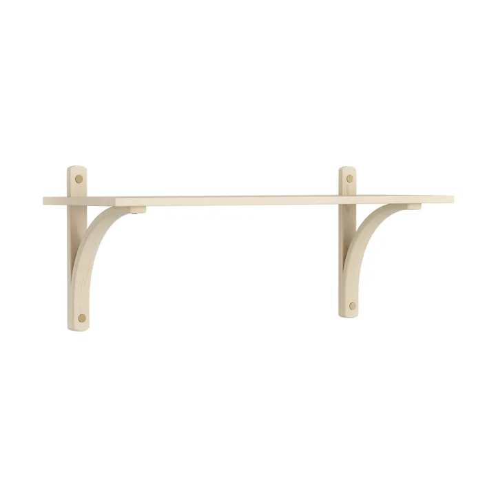 Levi shelf 1 shelf level - Natural lacquered ash-brass, 90 cm - Swedese