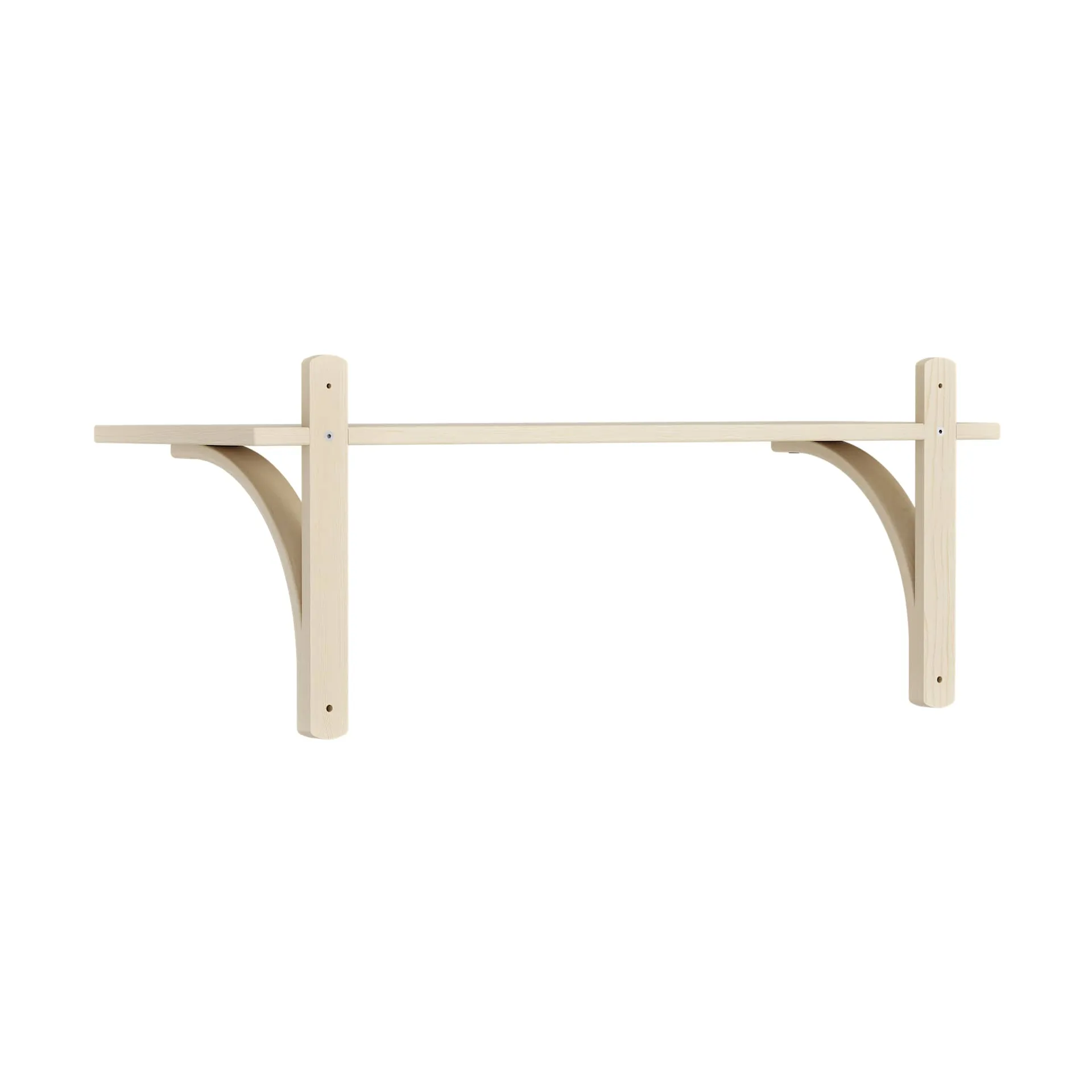 Levi shelf 1 shelf level, Natural lacquered ash-brass, 90 cm Swedese