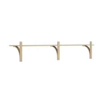 Levi shelf 1 shelf level - Natural lacquered oak-brass, 180 cm - Swedese
