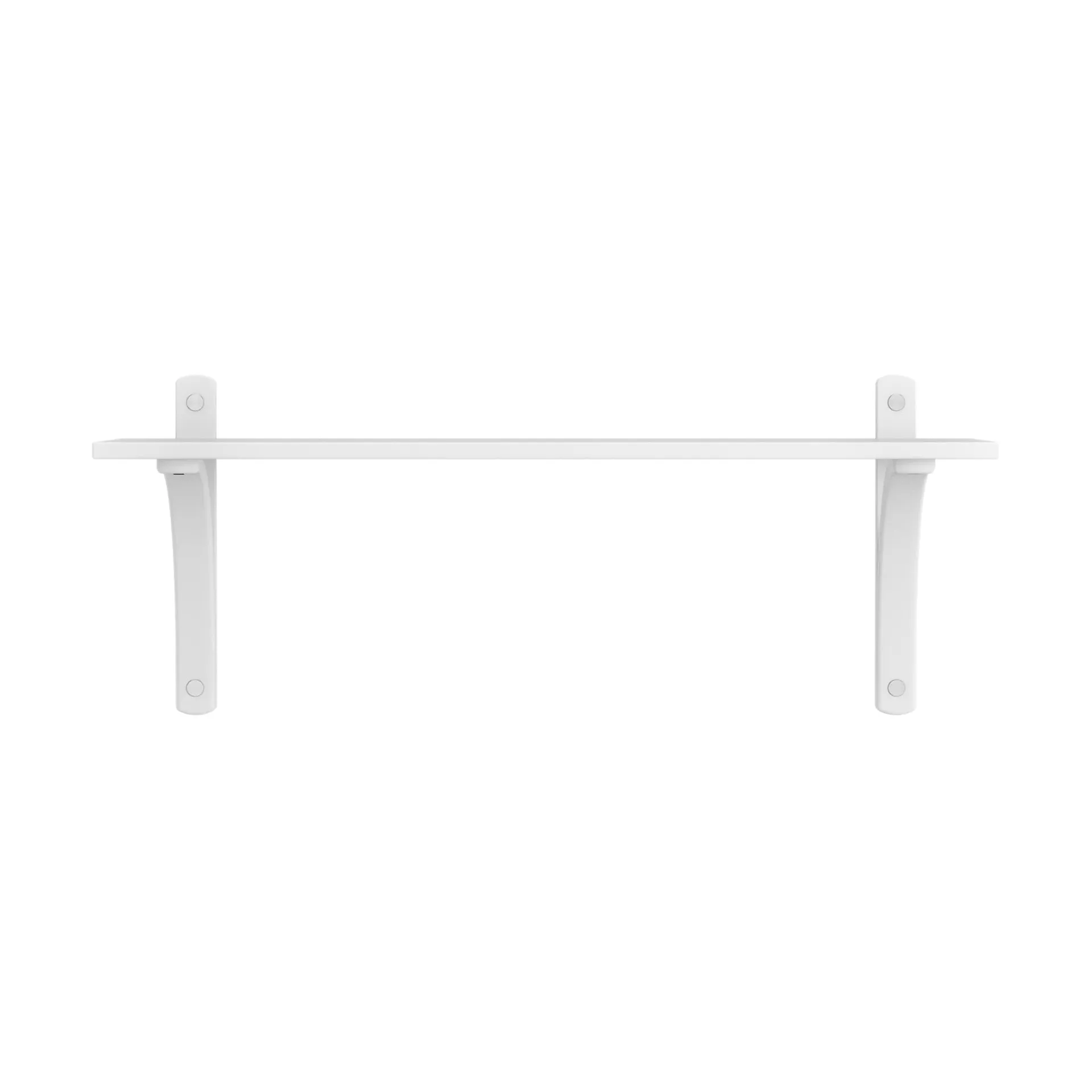 Levi shelf 1 shelf level, White lacquered ash-aluminium, 90 cm Swedese