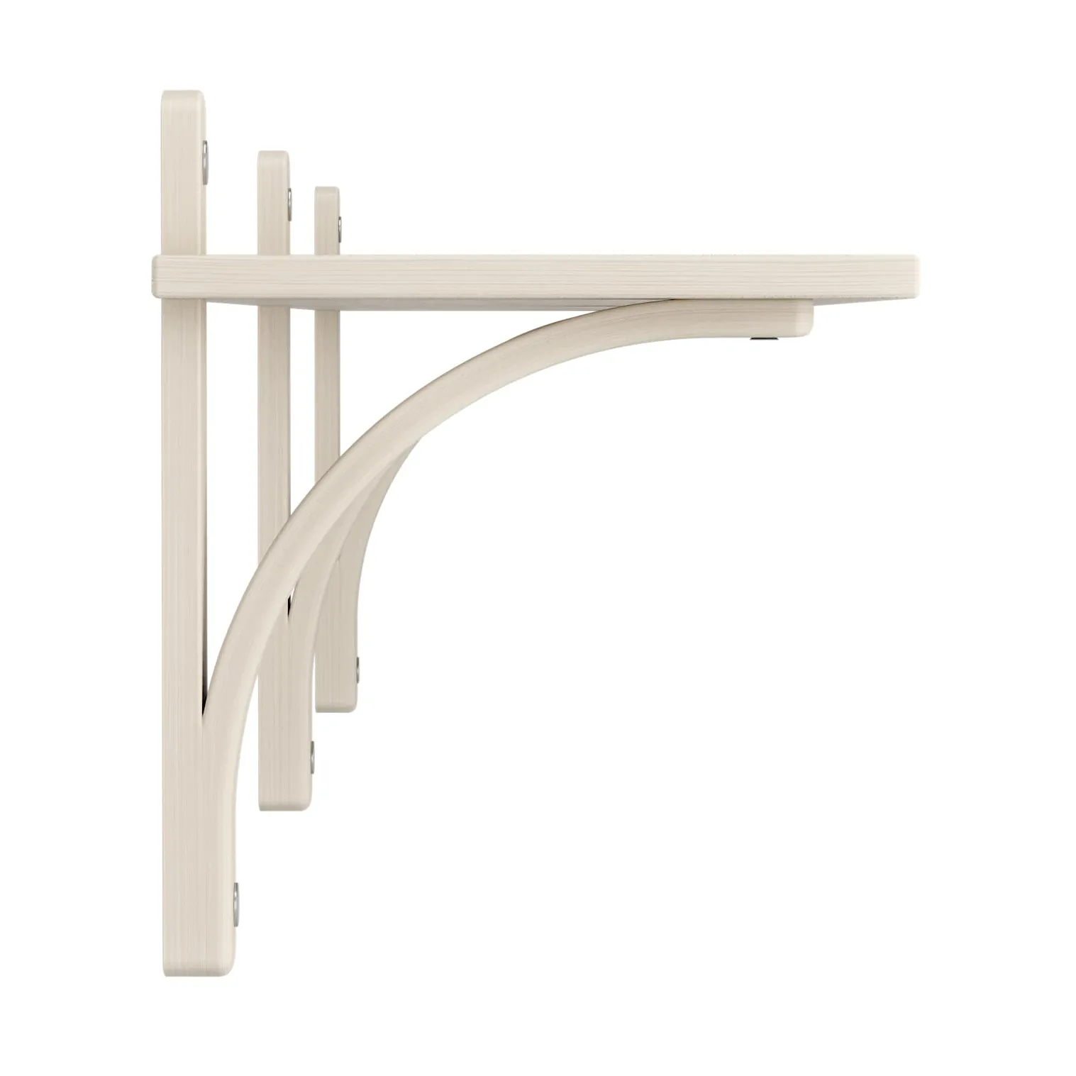 Levi shelf 1 shelf level, White pigmented ash-aluminium, 180 cm Swedese