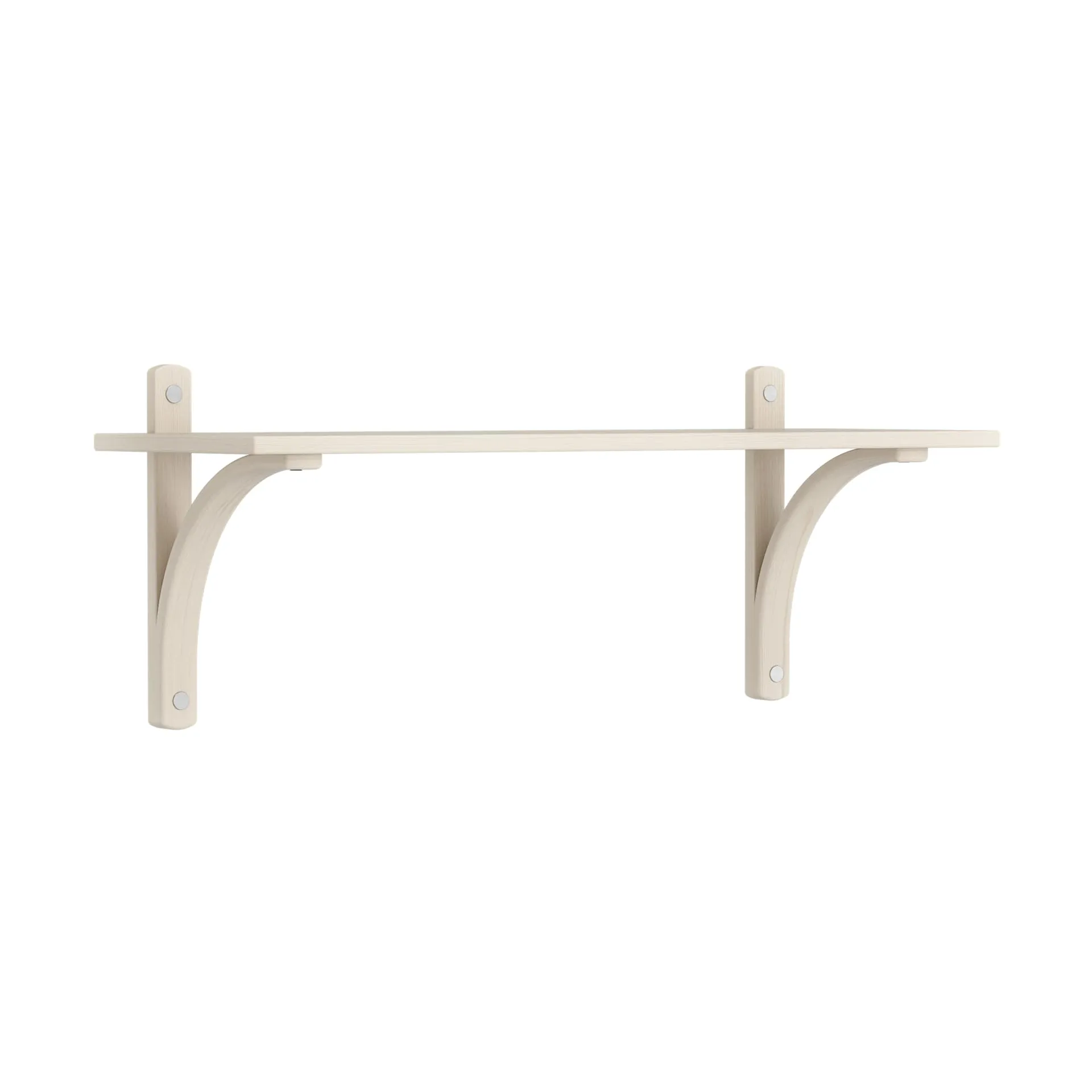Levi shelf 1 shelf level, White-pigmented ash-aluminium, 90 cm Swedese