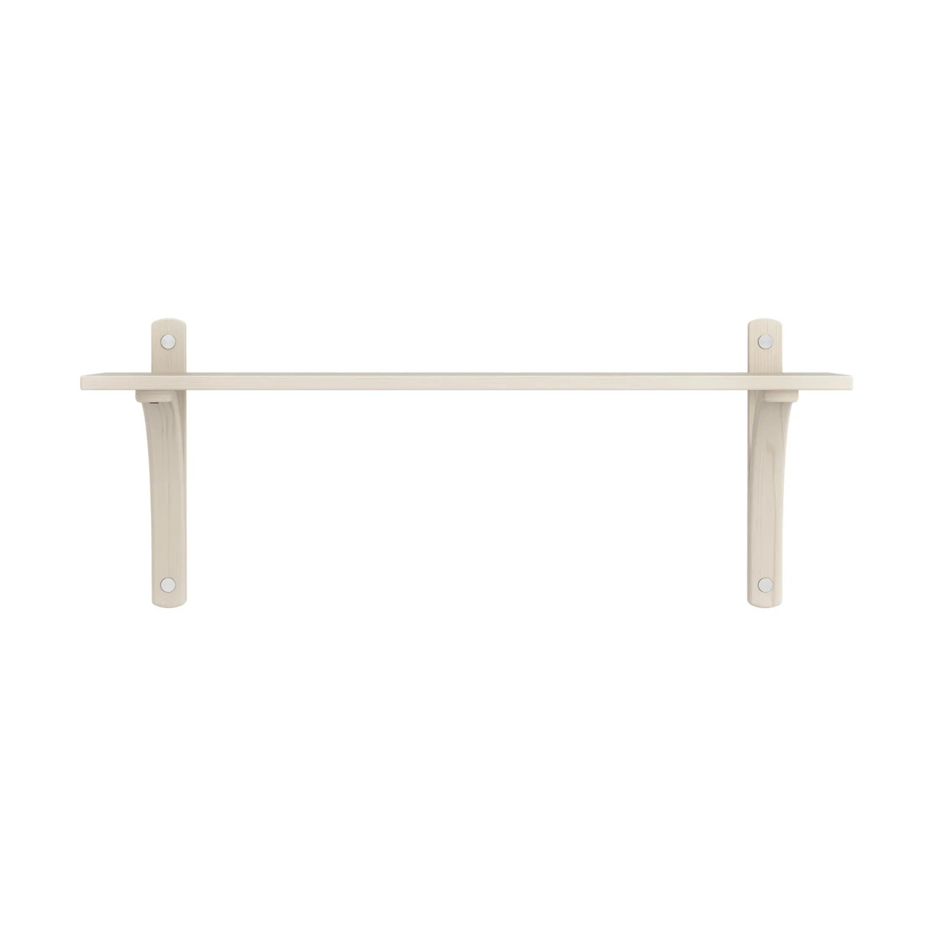 Levi shelf 1 shelf level, White-pigmented ash-aluminium, 90 cm Swedese
