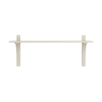 Levi shelf 1 shelf level - White-pigmented ash-aluminium, 90 cm - Swedese