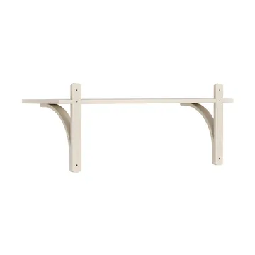 Levi shelf 1 shelf level - White-pigmented ash-aluminium, 90 cm - Swedese