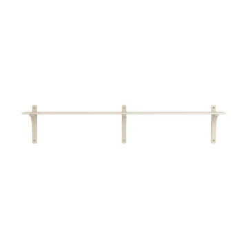 Levi shelf 1 shelf level - White pigmented ash-brass, 180 cm - Swedese
