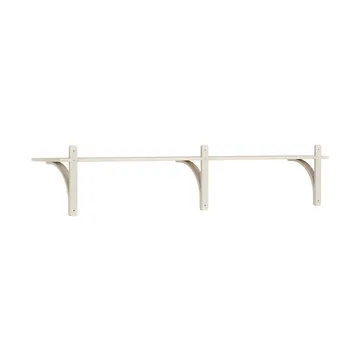 Levi shelf 1 shelf level - White pigmented ash-brass, 180 cm - Swedese