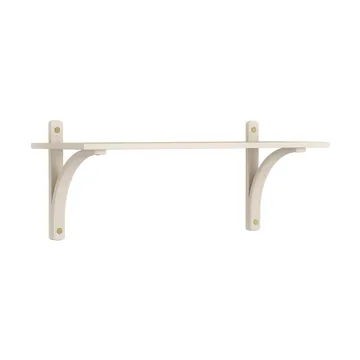 Levi shelf 1 shelf level - White pigmented ash-brass, 90 cm - Swedese