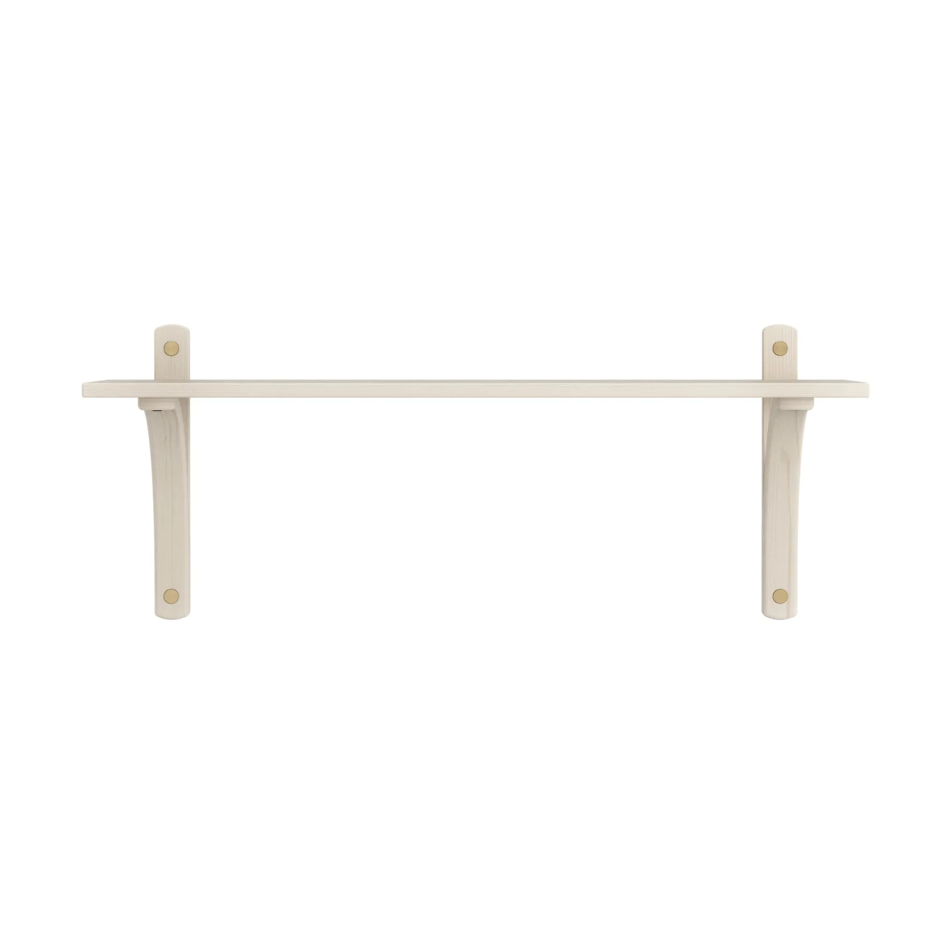 Levi shelf 1 shelf level, White pigmented ash-brass, 90 cm Swedese