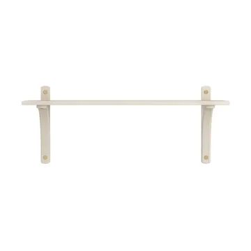 Levi shelf 1 shelf level - White pigmented ash-brass, 90 cm - Swedese