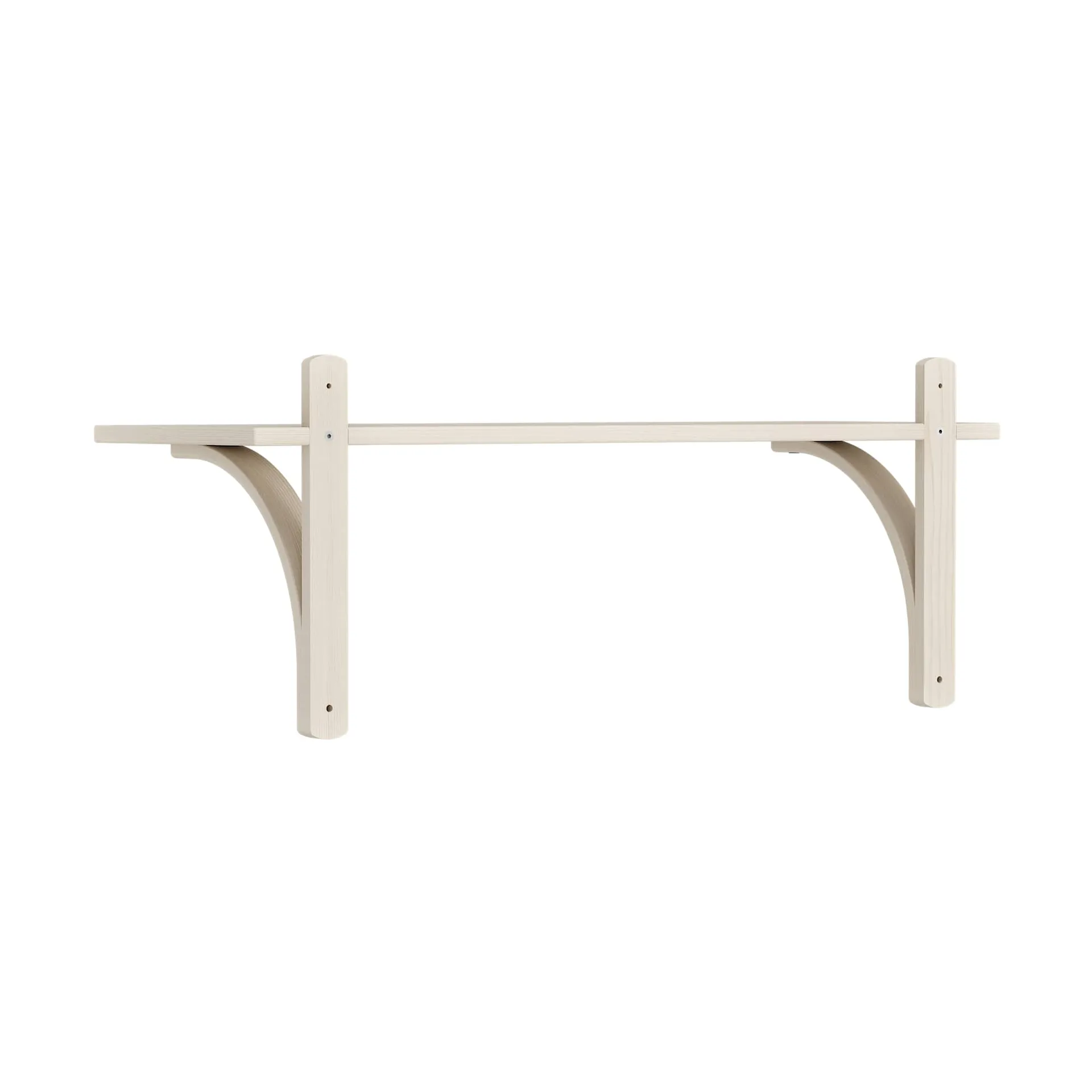 Levi shelf 1 shelf level, White pigmented ash-brass, 90 cm Swedese