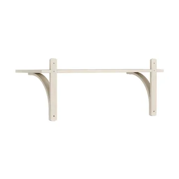 Levi shelf 1 shelf level - White pigmented ash-brass, 90 cm - Swedese
