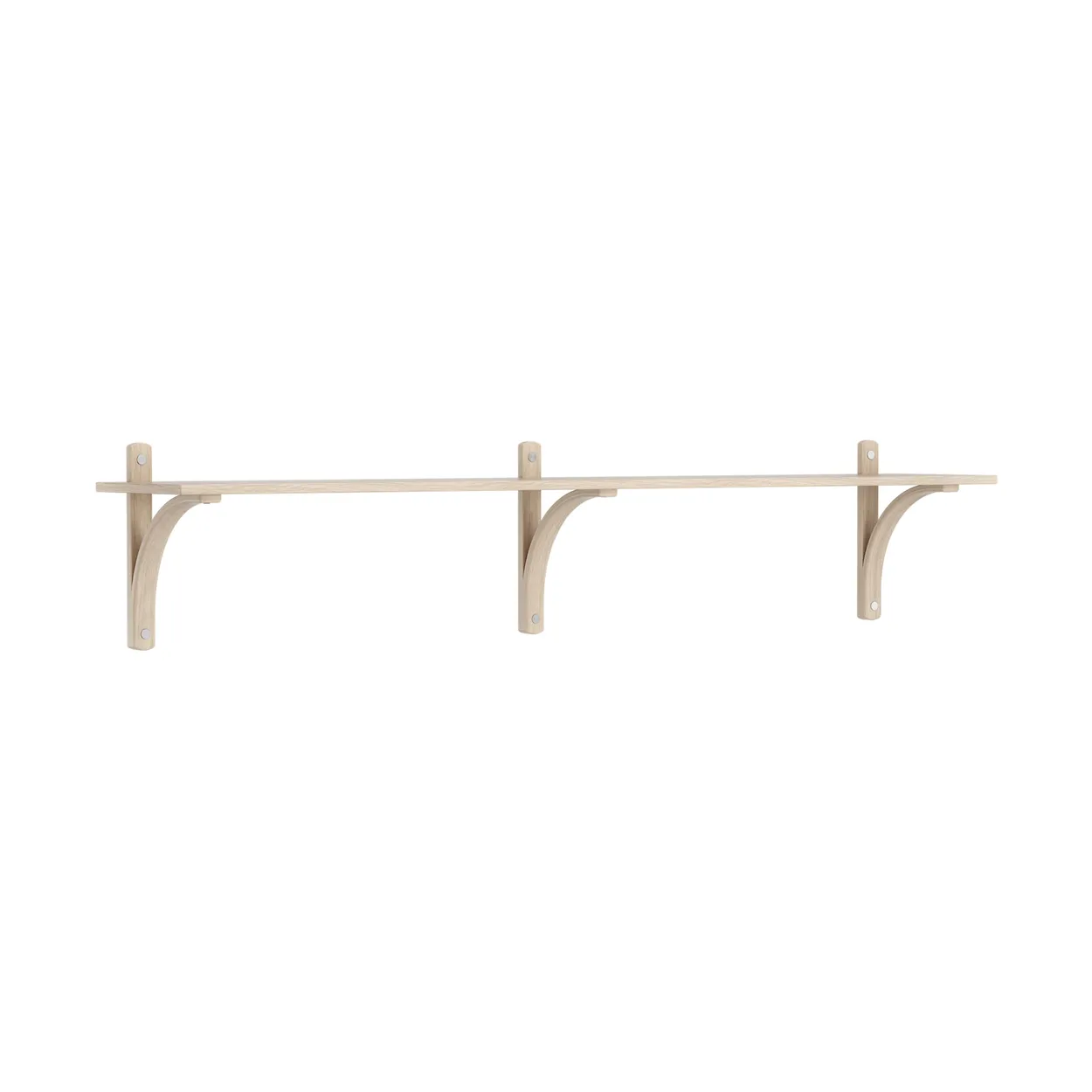 Swedese Levi shelf 1 shelf level White pigmented oak-aluminium, 180 cm