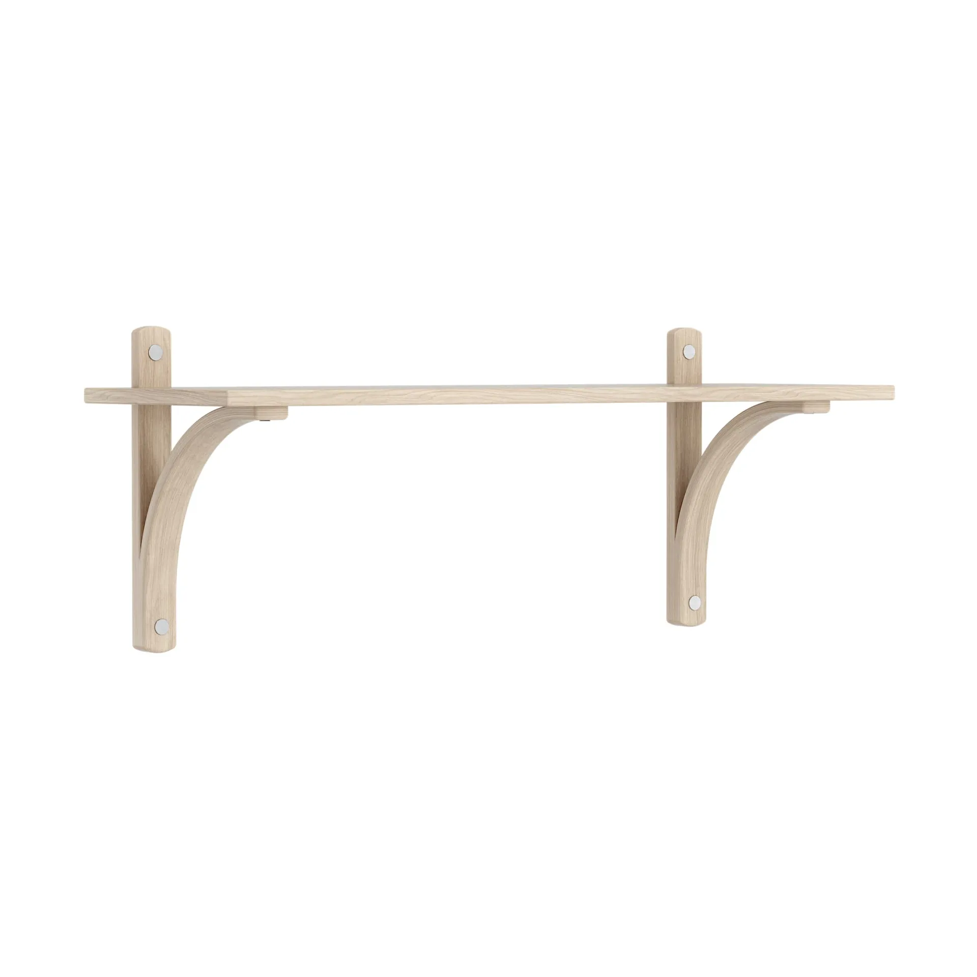 Levi shelf 1 shelf level, White-pigmented oak-aluminum, 90 cm Swedese