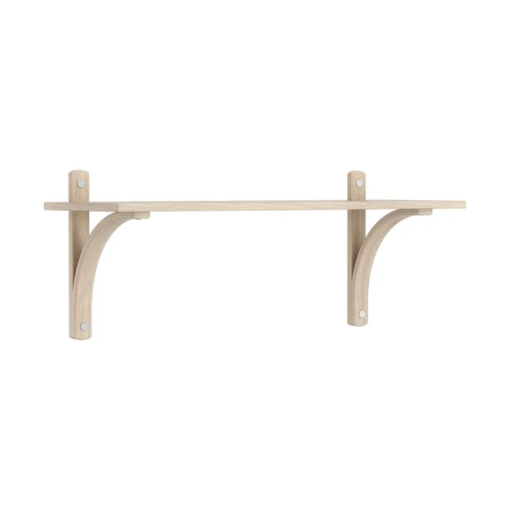 Levi shelf 1 shelf level - White-pigmented oak-aluminum, 90 cm - Swedese