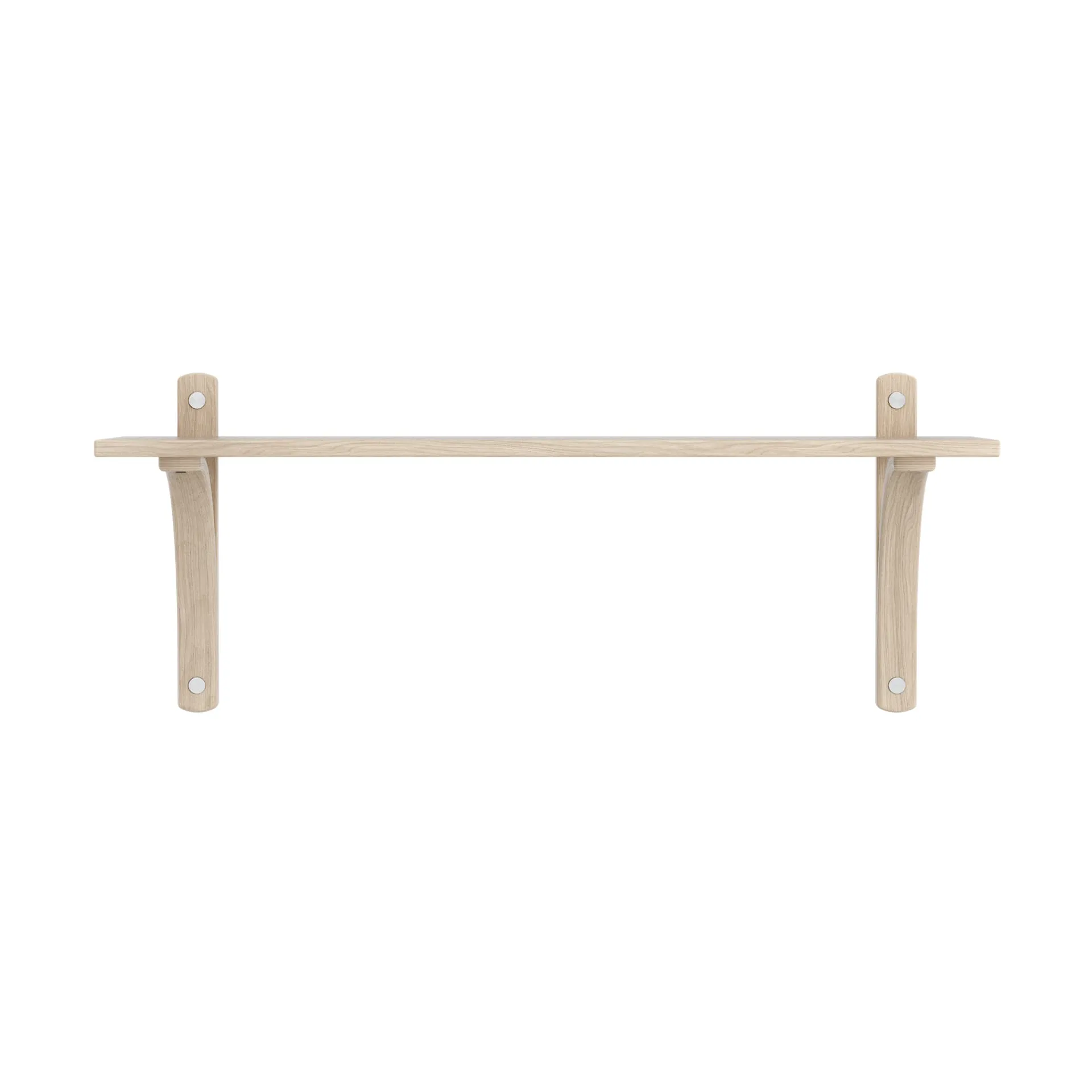 Levi shelf 1 shelf level, White-pigmented oak-aluminum, 90 cm Swedese