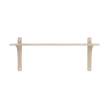 Levi shelf 1 shelf level - White-pigmented oak-aluminum, 90 cm - Swedese