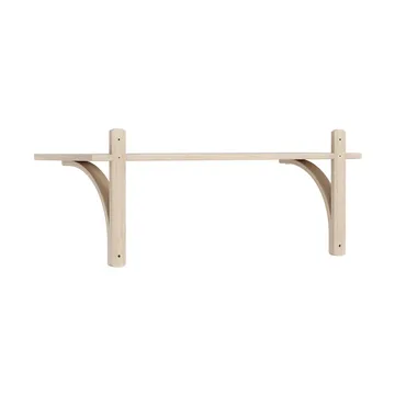 Levi shelf 1 shelf level - White-pigmented oak-aluminum, 90 cm - Swedese