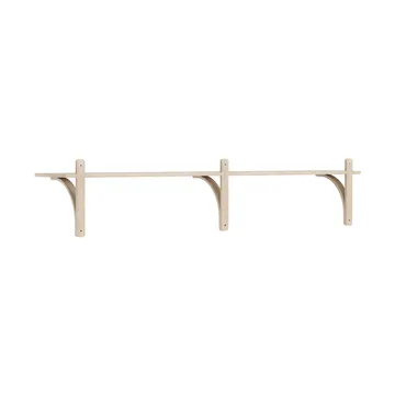 Levi shelf 1 shelf level - White-pigmented oak-brass, 180 cm - Swedese