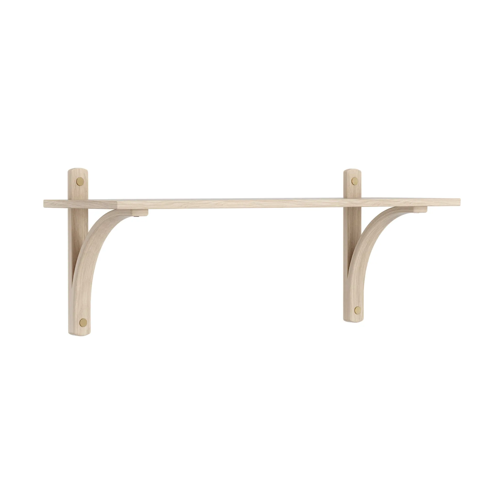Levi shelf 1 shelf level, White-pigmented oak-brass, 90 cm Swedese