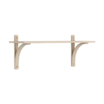 Levi shelf 1 shelf level - White-pigmented oak-brass, 90 cm - Swedese
