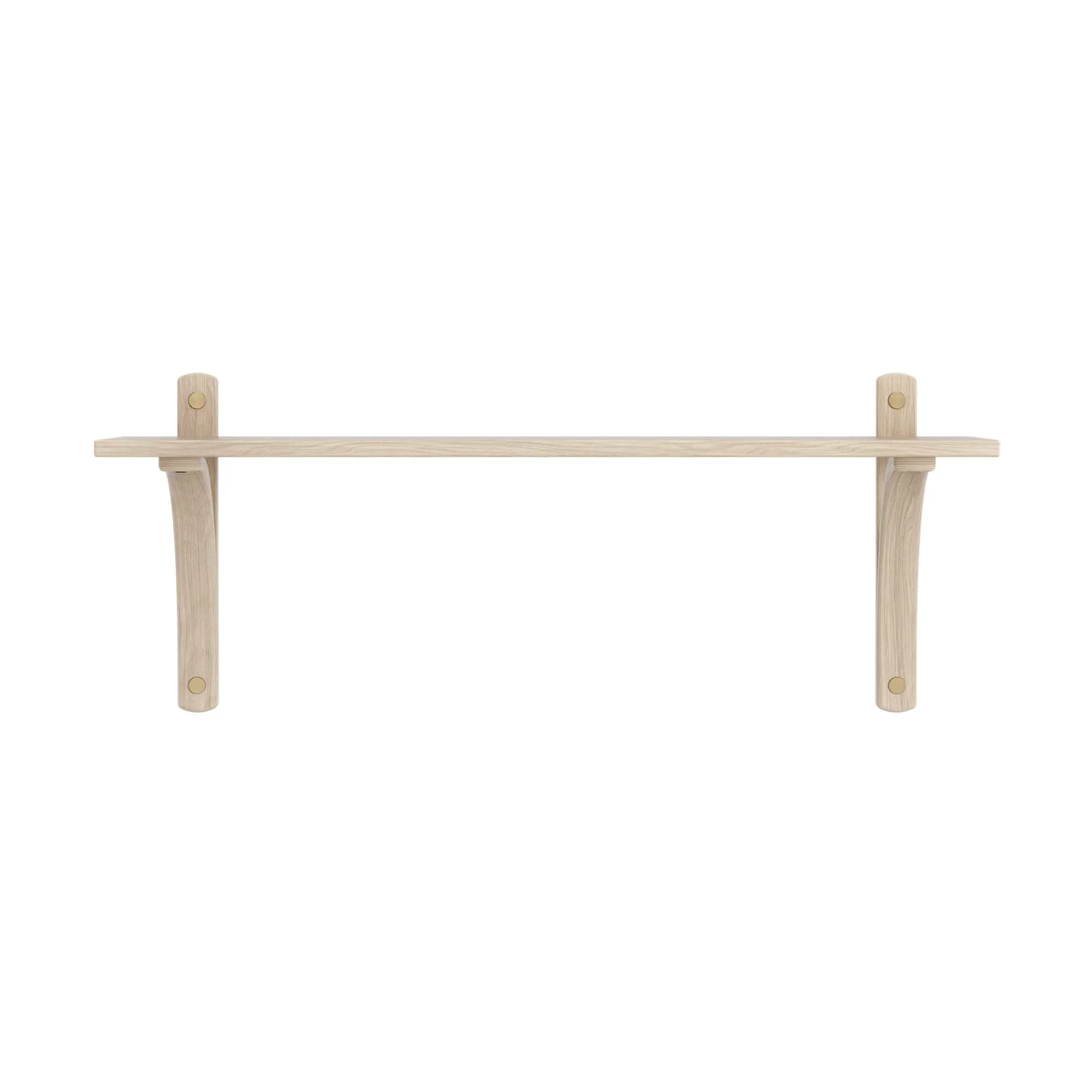 Levi shelf 1 shelf level, White-pigmented oak-brass, 90 cm Swedese
