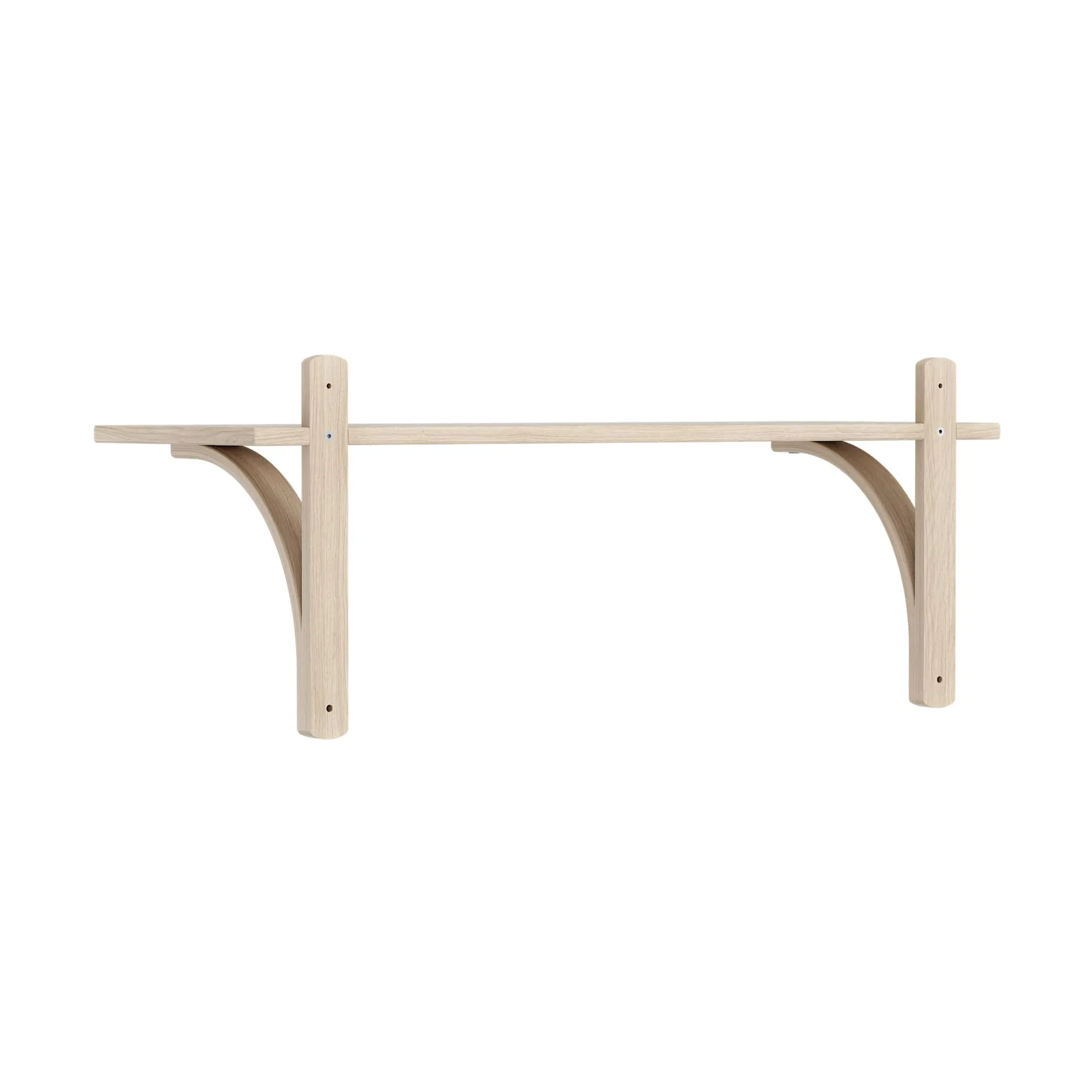 Levi shelf 1 shelf level, White-pigmented oak-brass, 90 cm Swedese