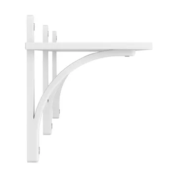 Levi shelf 1 shelf level - White-stained ash-aluminium, 180 cm - Swedese