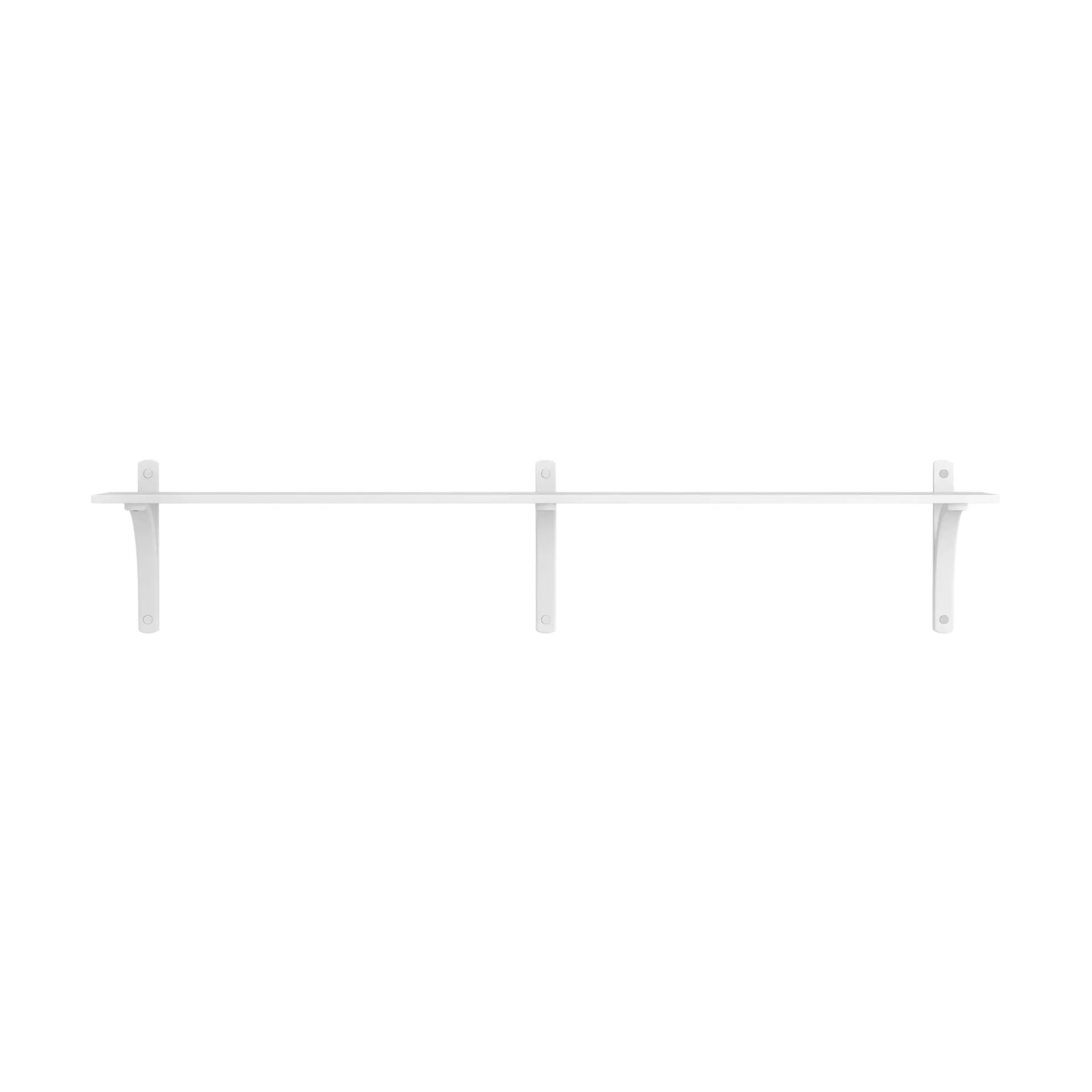 Levi shelf 1 shelf level, White-stained ash-aluminium, 180 cm Swedese