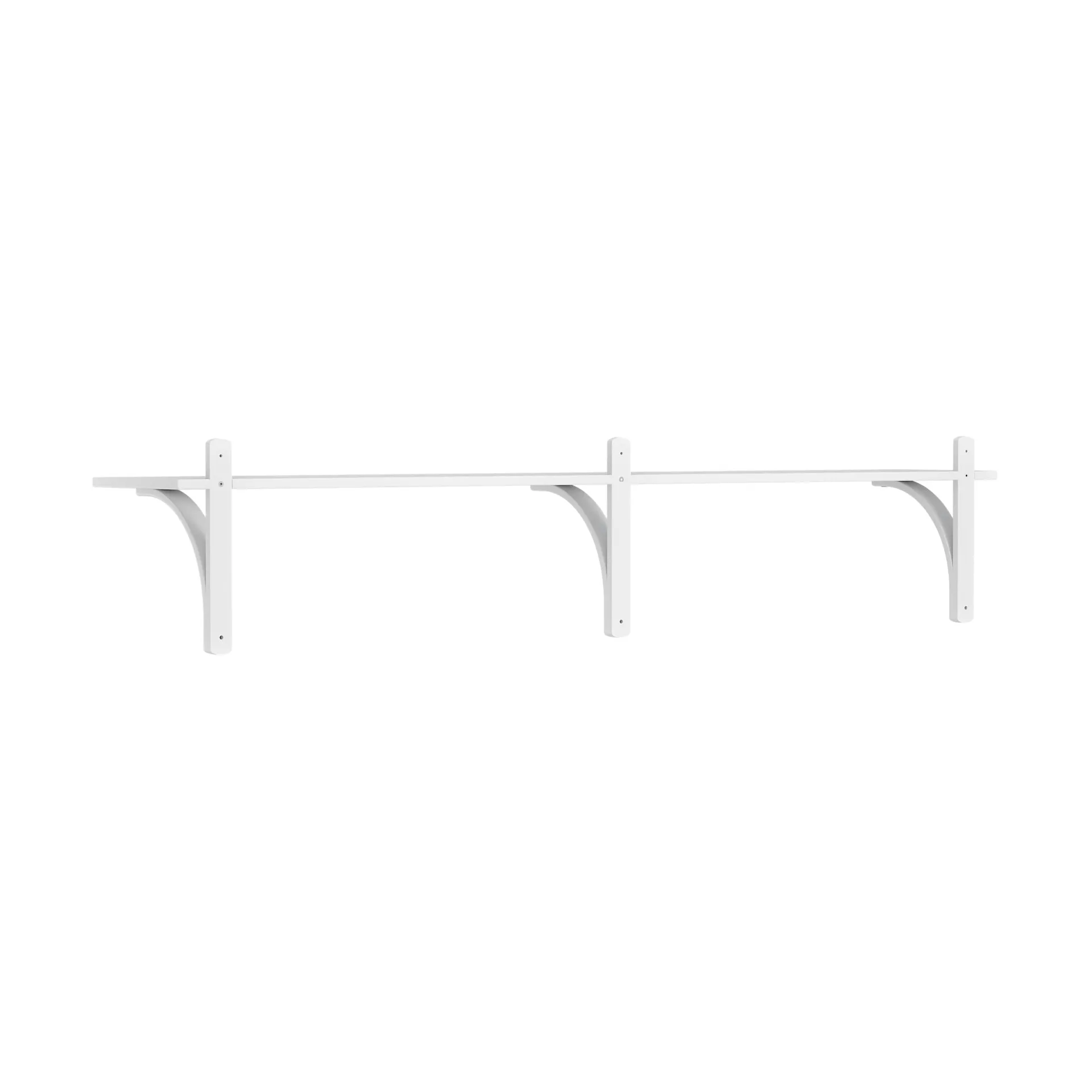 Levi shelf 1 shelf level, White-stained ash-aluminium, 180 cm Swedese