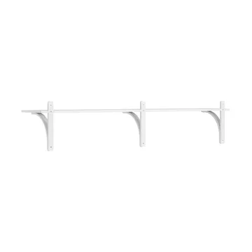 Levi shelf 1 shelf level - White-stained ash-aluminium, 180 cm - Swedese
