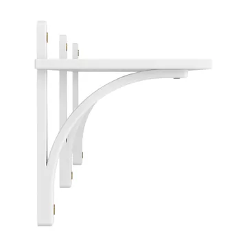 Levi shelf 1 shelf level - White stained ash-brass, 180 cm - Swedese