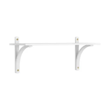 Levi shelf 1 shelf level - White-stained ash-brass, 90 cm - Swedese