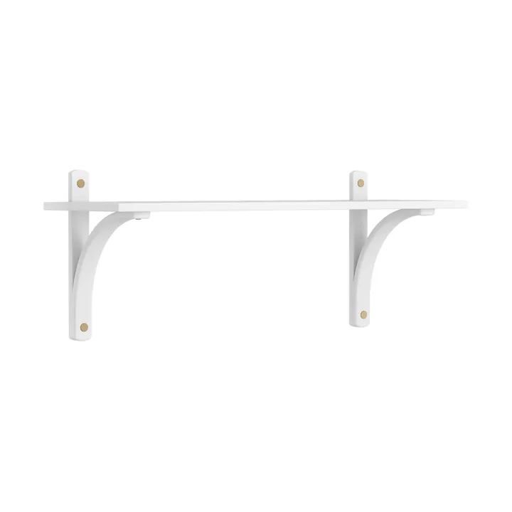 Levi shelf 1 shelf level - White-stained ash-brass, 90 cm - Swedese
