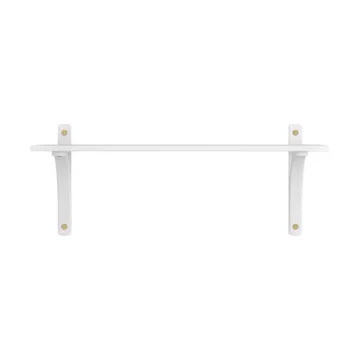 Levi shelf 1 shelf level - White-stained ash-brass, 90 cm - Swedese