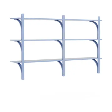Levi shelf 3 shelves - ILKE Blue-aluminium, 180 cm - Swedese