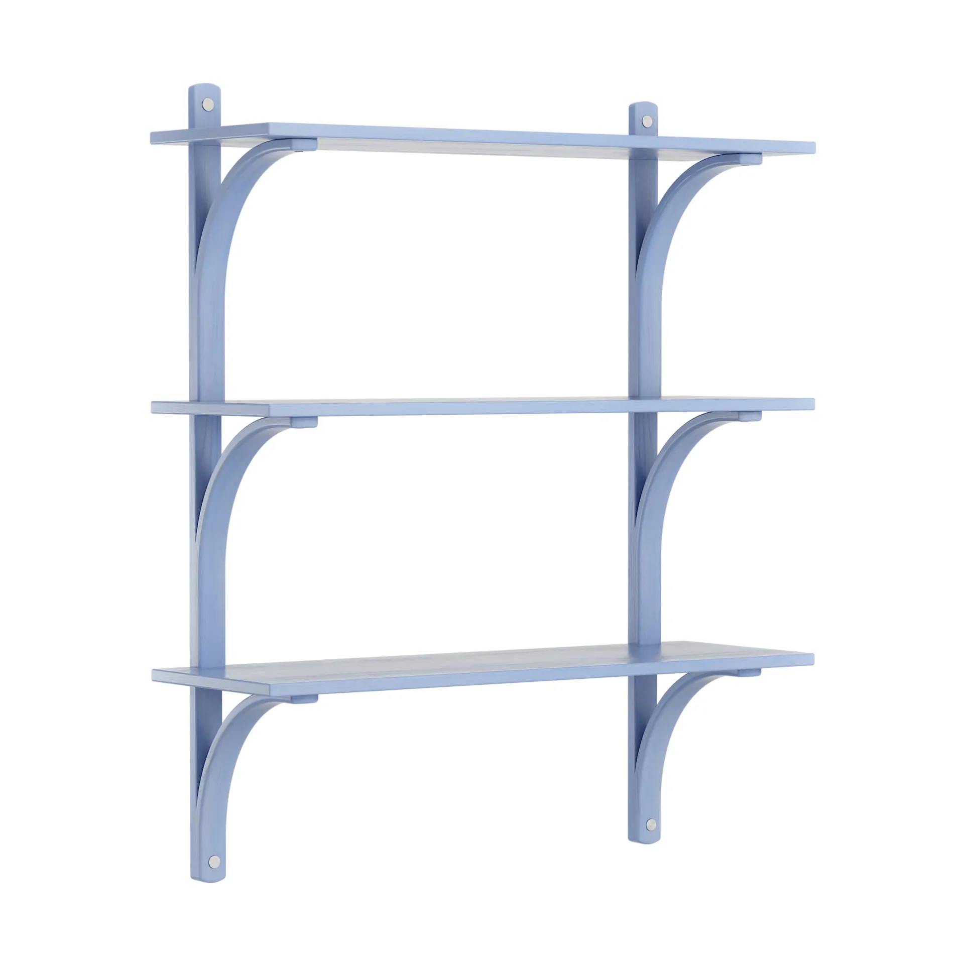 Levi shelf 3 shelves, ILKE Blue-aluminium, 90 cm Swedese