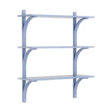 Levi shelf 3 shelves - ILKE Blue-aluminium, 90 cm - Swedese