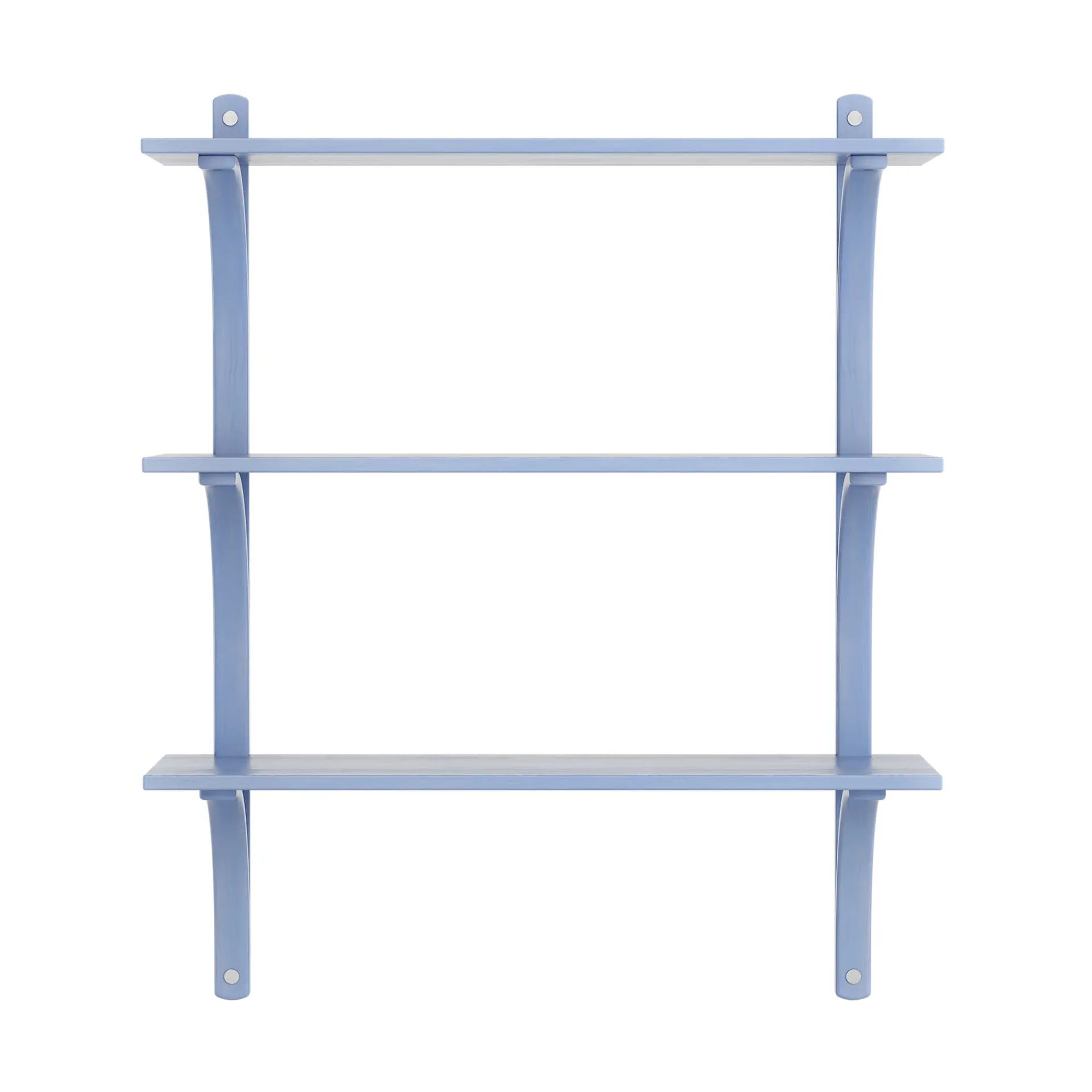 Levi shelf 3 shelves, ILKE Blue-aluminium, 90 cm Swedese