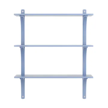 Levi shelf 3 shelves - ILKE Blue-aluminium, 90 cm - Swedese