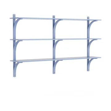 Levi shelf 3 shelves - ILKE Blue-brass, 180 cm - Swedese