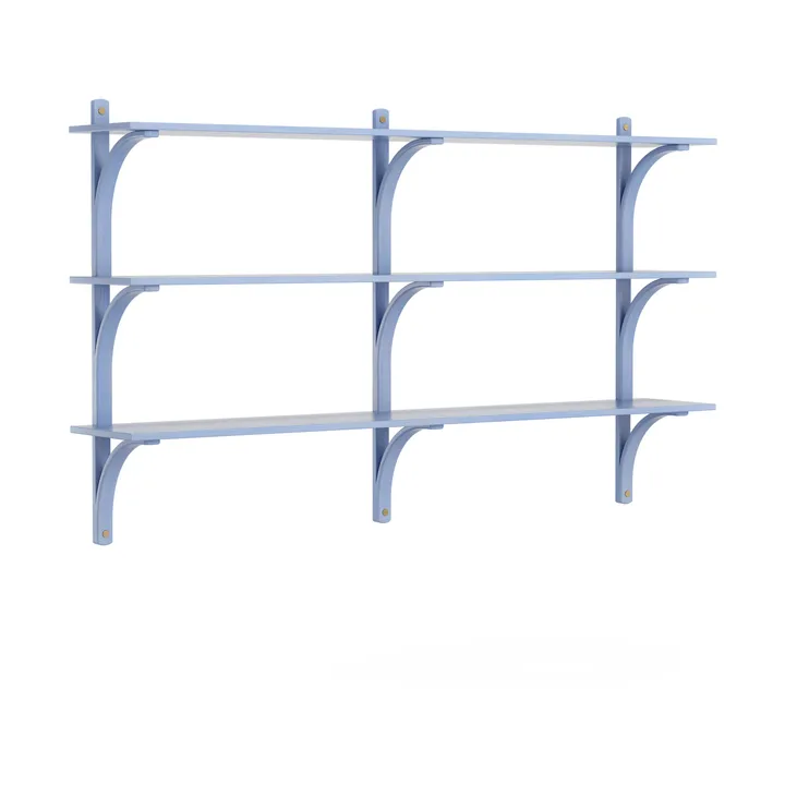 Levi shelf 3 shelves - ILKE Blue-brass, 180 cm - Swedese