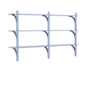 Levi shelf 3 shelves - ILKE Blue-brass, 180 cm - Swedese