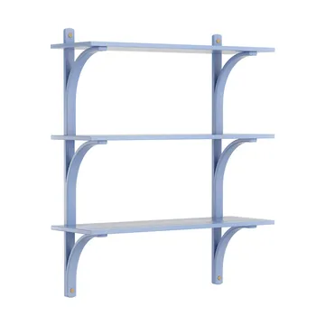 Levi shelf 3 shelves - ILKE Blue-brass, 90 cm - Swedese