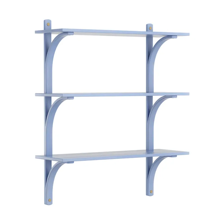 Levi shelf 3 shelves - ILKE Blue-brass, 90 cm - Swedese