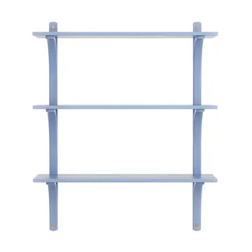 Levi shelf 3 shelves - ILKE Blue-brass, 90 cm - Swedese