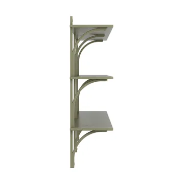 Levi shelf 3 shelves - Moss green-brass, 180 cm - Swedese