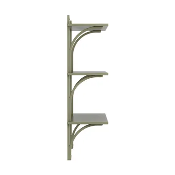 Levi shelf 3 shelves - Moss green-brass, 90 cm - Swedese