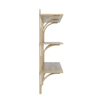 Levi shelf 3 shelves - Natural lacquered oak-aluminium, 180 cm - Swedese