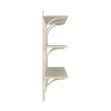 Levi shelf 3 shelves - White pigmented ash-brass, 180 cm - Swedese